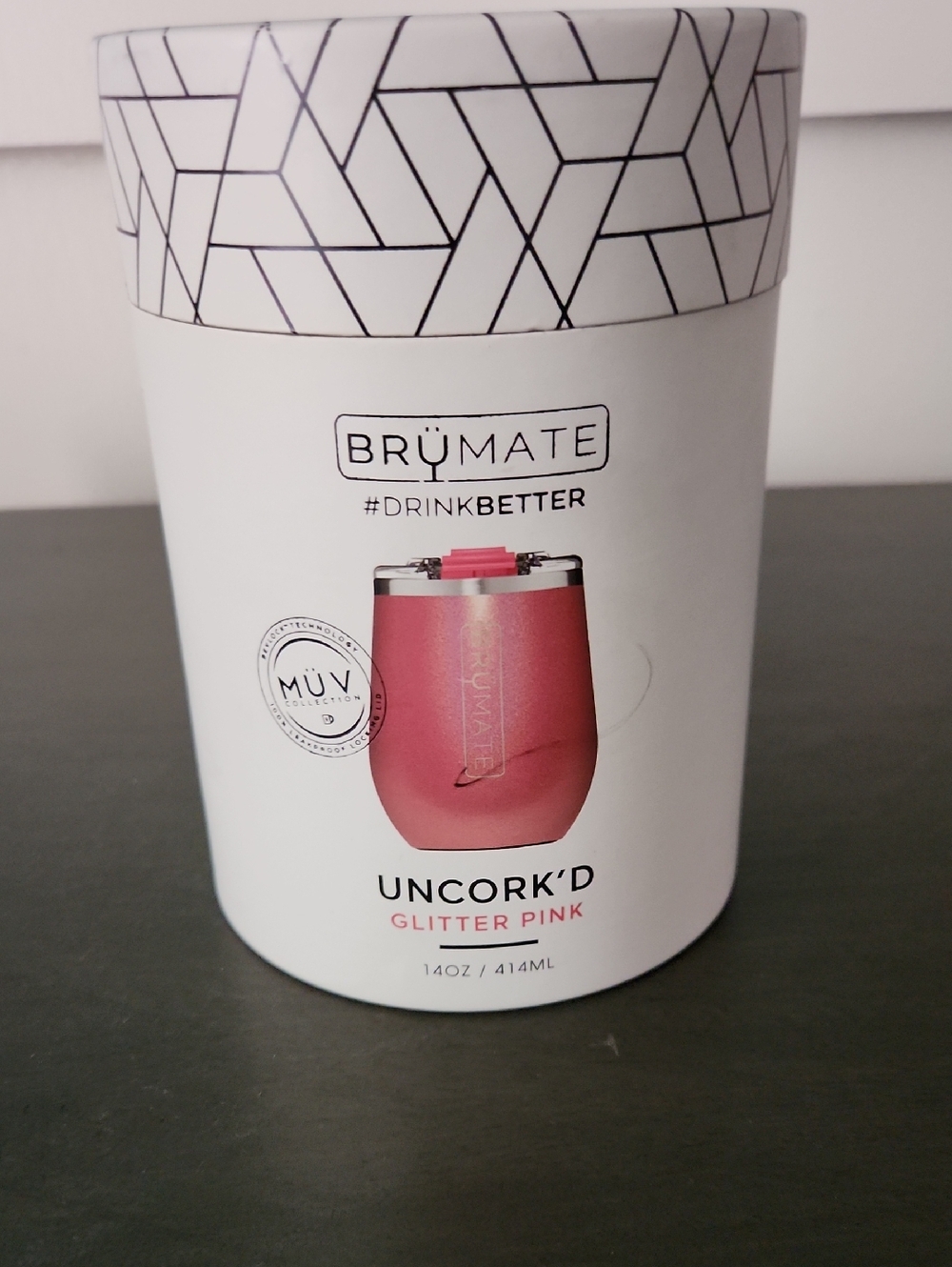 Brumate Uncork'd Wine Tumbler Glitter Pink